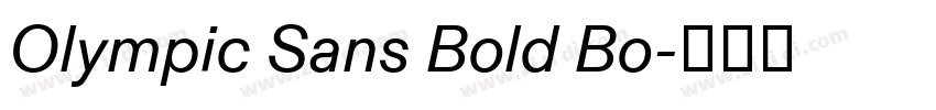 Olympic Sans Bold Bo字体转换
